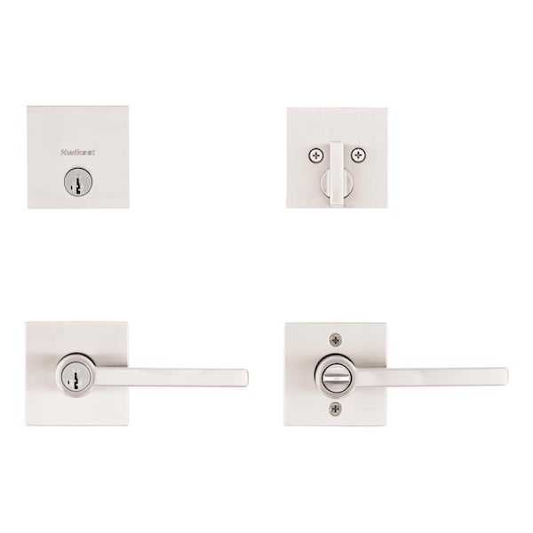 Kwikset Kwikset Halifax Satin Nickel Zinc Lever and Single Cylinder Deadbolt - 99910-062