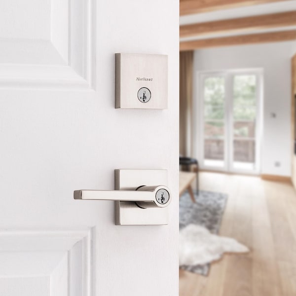 Kwikset Kwikset Halifax Satin Nickel Zinc Lever and Single Cylinder Deadbolt - 99910-062