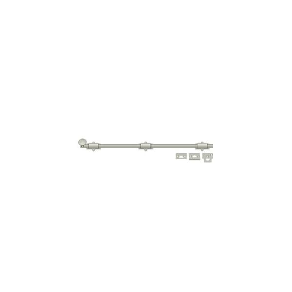 Deltana Surface Bolt, Heavy Duty Satin Nickel 24" - 24SB15