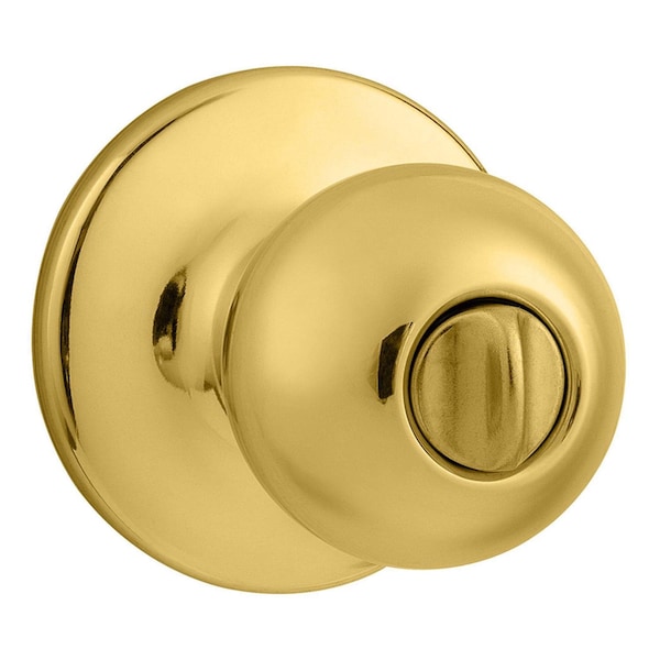 Kwikset Kwikset Polo Polished Brass Privacy Knob Right or Left Handed - 93001-873