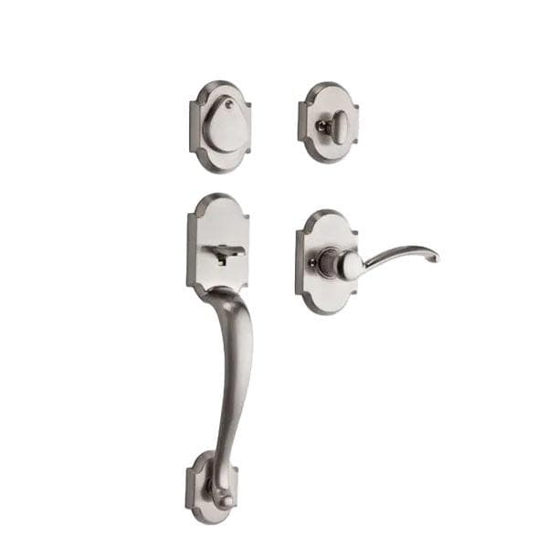 Kwikset Austin Handleset with Austin Lever - Deadbolt Keyed One Side - featuring SmartKey, Satin - KWS-800AUHXAUL-15-SMT-CP