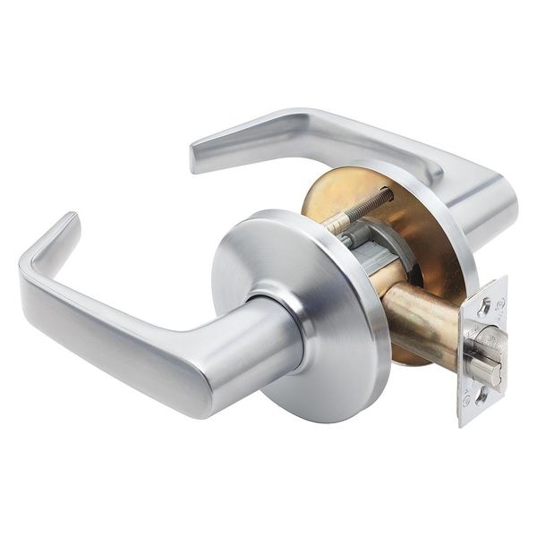 Best Door Lever Lockset, 2-3/4" Strike Dim - 9K30N15CSTK626