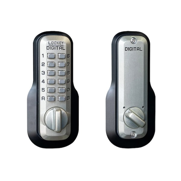 Lockey Usa Mechanical Keyless Deadbolt, Single Sided, M210, Satin Nickel - M210SN