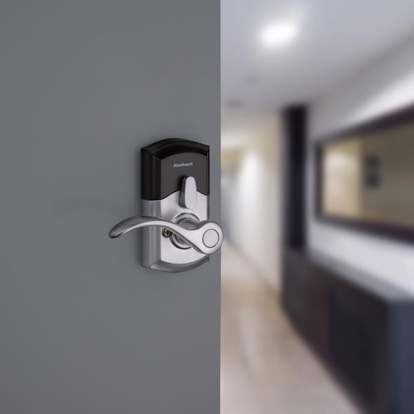 Kwikset Kwikset SmartKey Satin Chrome Metal Electronic Touch Pad Entry Lever - 99550-001