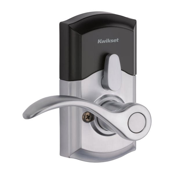 Kwikset Kwikset SmartKey Satin Chrome Metal Electronic Touch Pad Entry Lever - 99550-001
