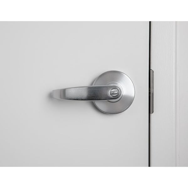 Global Door Controls Pisa Series Standard Duty Brushed Chrome Grade 2 Commercial Cylindrical Entry Door Handle with Lock and Clutch Function - GAL-1151P-626