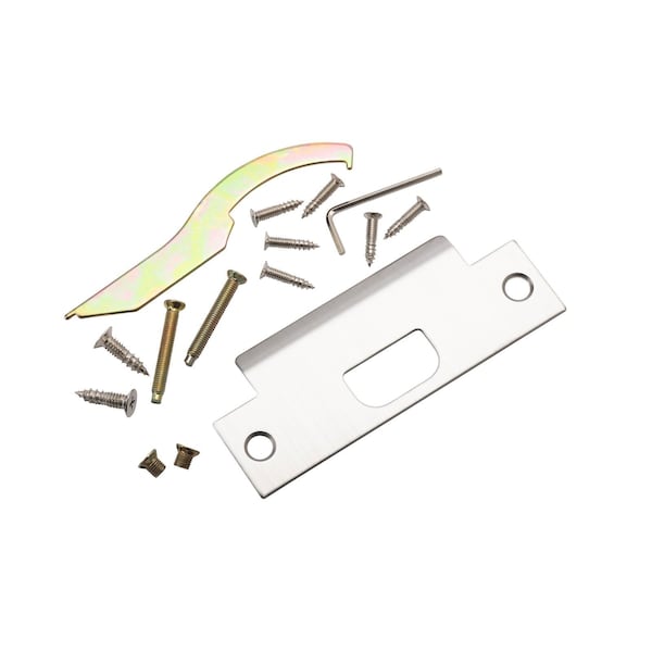 Global Door Controls Eiffel Standard Duty Brushed Chrome Grade 2 Commercial Cylindrical Passage Hall/Closet Door Handle with Clutch Function - GAL-1110L-R-626