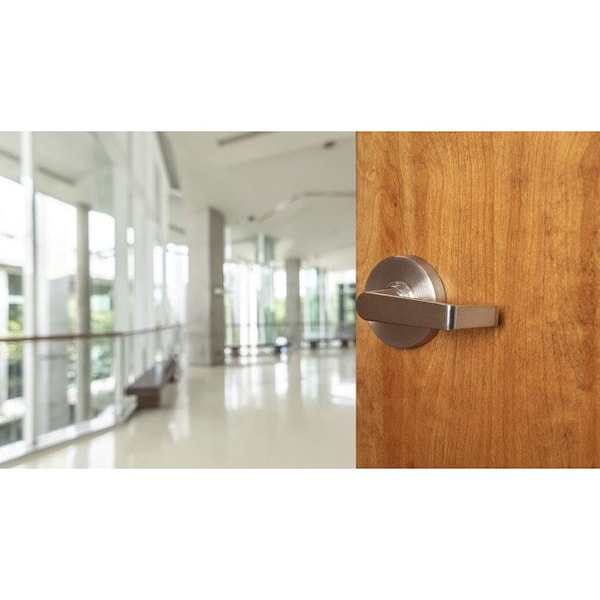 Global Door Controls Eiffel Standard Duty Brushed Chrome Grade 2 Commercial Cylindrical Passage Hall/Closet Door Handle with Clutch Function - GAL-1110L-R-626