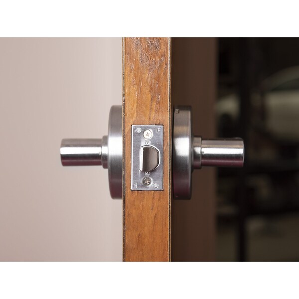 Global Door Controls Eiffel Standard Duty Brushed Chrome Grade 2 Commercial Cylindrical Passage Hall/Closet Door Handle with Clutch Function - GAL-1110L-R-626