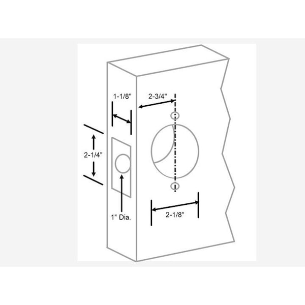Global Door Controls Eiffel Standard Duty Brushed Chrome Grade 2 Commercial Cylindrical Passage Hall/Closet Door Handle with Clutch Function - GAL-1110L-R-626
