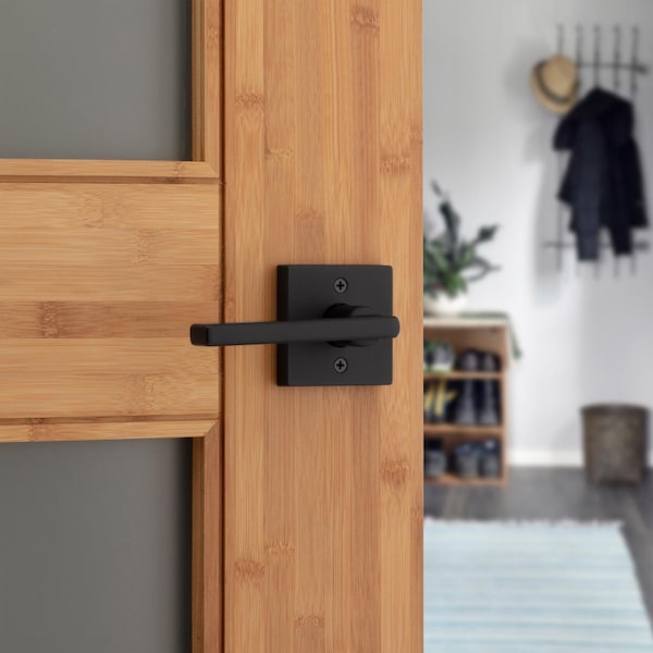 Kwikset Kwikset Halifax Matte Black Passage Lever Right or Left Handed - 97200-906