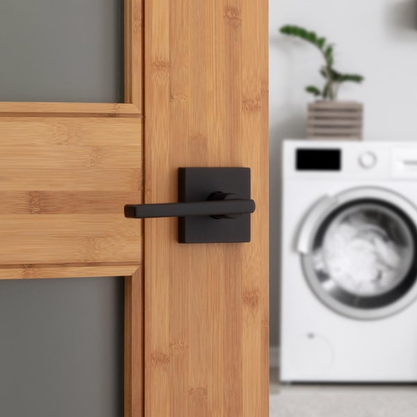 Kwikset Kwikset Halifax Matte Black Passage Lever Right or Left Handed - 97200-906
