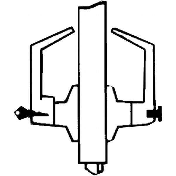 Assa Abloy Accentra Lever Lockset, Mechanical, Passage, Grade 1 - AU5401LN X 626