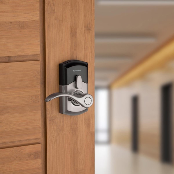Kwikset Kwikset SmartKey Satin Nickel Metal Electronic Touch Pad Entry Lever - 99550-002