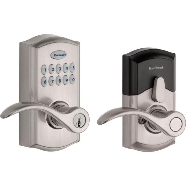 Kwikset Kwikset SmartKey Satin Nickel Metal Electronic Touch Pad Entry Lever - 99550-002