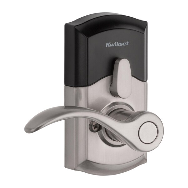 Kwikset Kwikset SmartKey Satin Nickel Metal Electronic Touch Pad Entry Lever - 99550-002