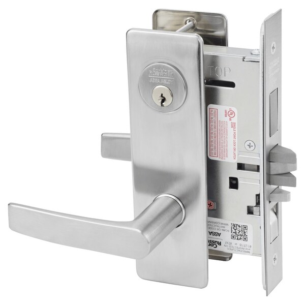 Corbin Russwin Apartment or Dormitory Mortise Lock, AS Lever, M Escutcheon, Satin Chrome - ML2067 ASM 626
