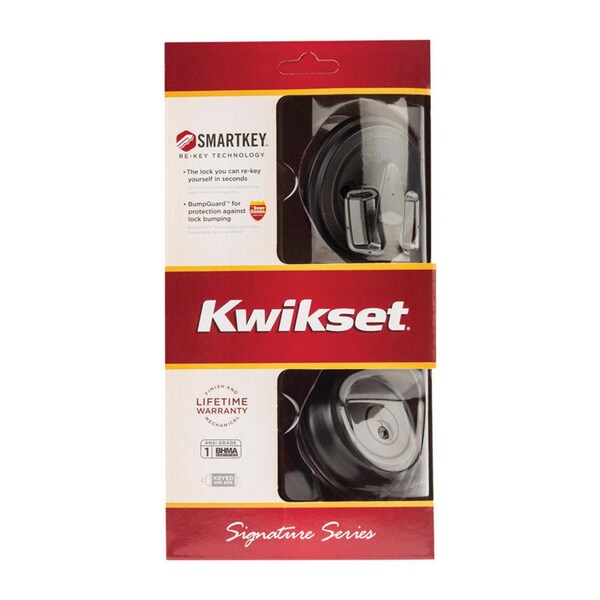 Kwikset Kwikset SmartKey Venetian Bronze Metal Deadbolt - 99800-122