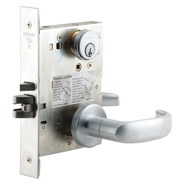 Schlage Lever Lockset, Mechanical, Classroom, Grd.1 - L9070P 17A 626 C123