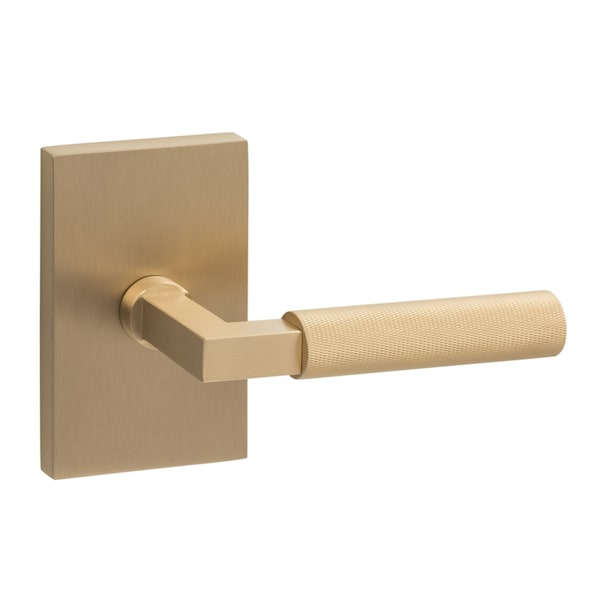 Sure-Loc Hardware Sure-Loc Hardware Levanto Dummy Rosette, Satin Brass, Knurled Grip in Satin Brass - LV100 SB GRIP-KN SB
