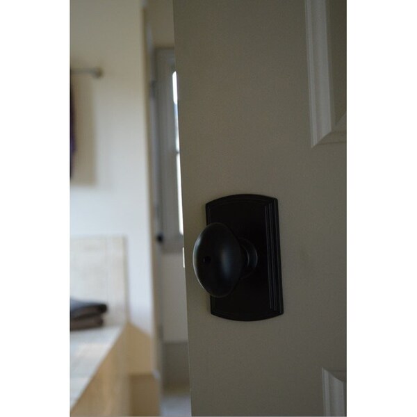 Delaney Hardware Italian Collection Canova Edged Oil Rubbed Bronze Dummy Door Knob - 365507
