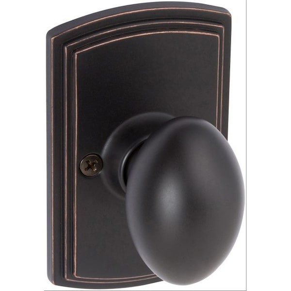Delaney Hardware Italian Collection Canova Edged Oil Rubbed Bronze Dummy Door Knob - 365507