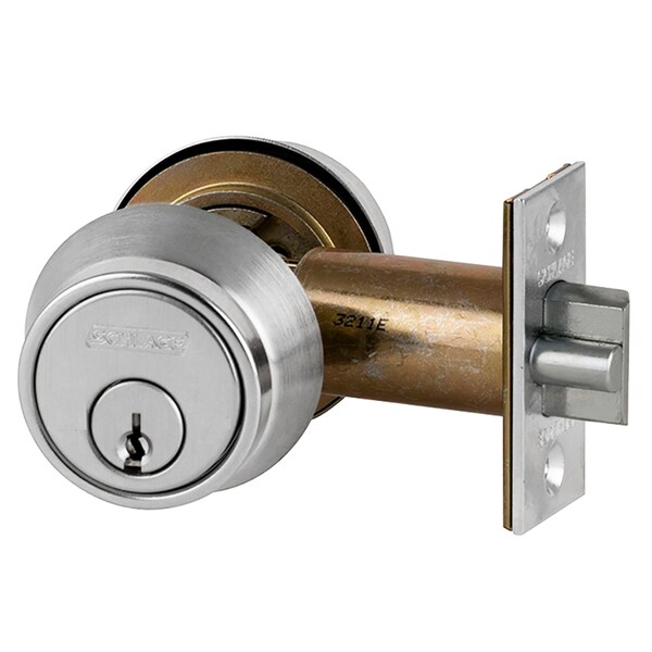 Schlage Grade 2, Double Cyl Deadlatch, C KWY, US26D, Rectangle Stk6 Pins - B252PD6 626
