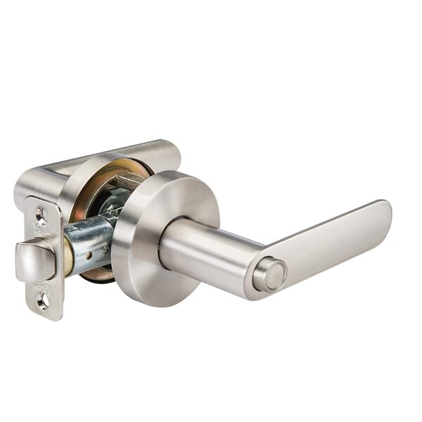Yale Real Living YH Collection Kincaid Lever with Flat Round Rose Privacy Lock US15 (619) Satin Nickel Finish - YR21KCFR619