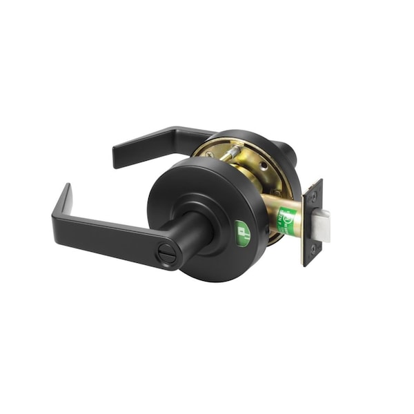 Yale Commercial Privacy Cylindrical Indicator Lock Augusta Lever with Red / Green Locked / Unlocked Logo - AUYPL02BSP