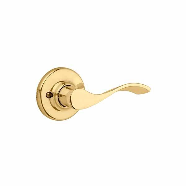 Kwikset Kwikset: Balboa Helf Dummy Door Leverset / RH / Polished Brass - KWS-488BL-3-RH