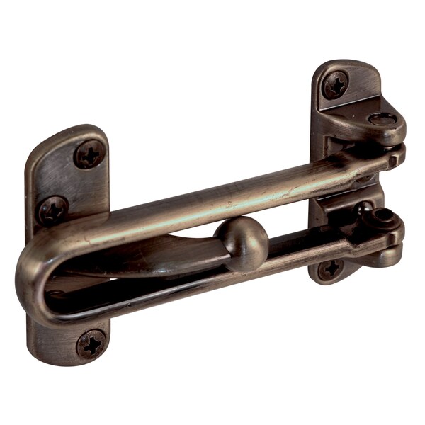 Primeline Tools Swing Bar Lock, 3-7/8 in. Bar Length, Diecast Zinc, Antique Brass (Single Pack) - MP4120-1