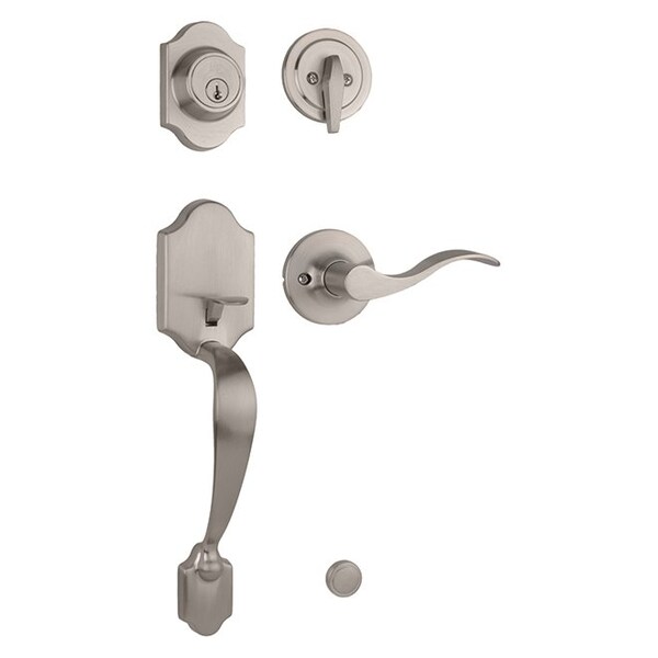 Weslock Parkside SGL CYL Handleset LH New Haven Trim Satin Nickel - L2820-NXNFR2D
