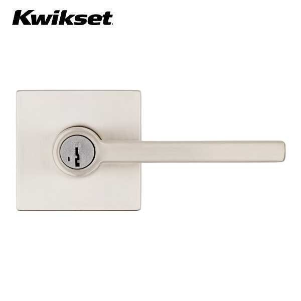 Kwikset Halifax - ENTRY Lever with Square Rose / satin nickel - KWS-740HFL-SMC-SQT-15