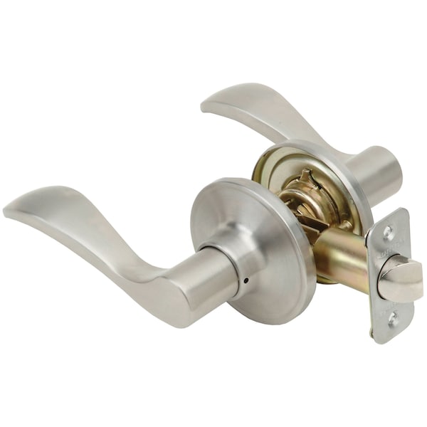 Pamex Left Hand Naples Lever with Round Rose Passage Lockset Grade 3 Satin Nickel Finish - FLYEP03L