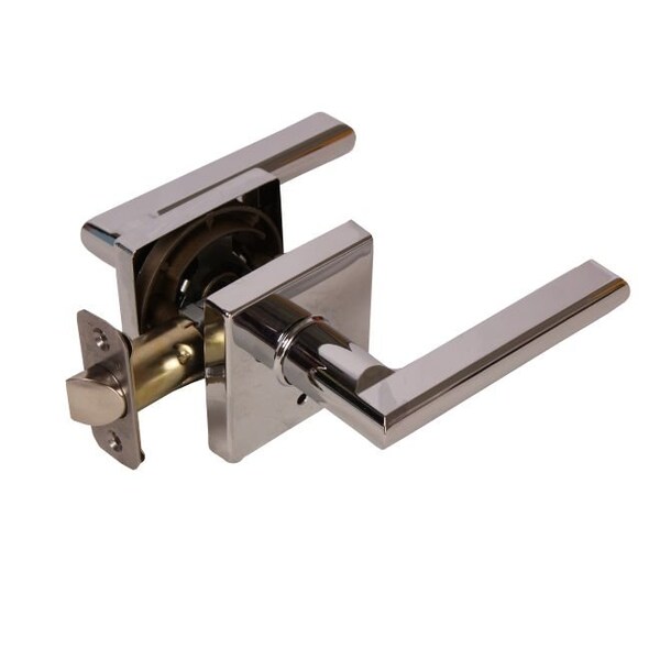 Pamex Onyx Lever with Square Rose Privacy Lockset Grade 3 Bright Chrome Finish - FLS208C