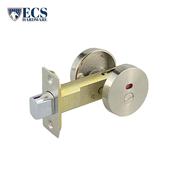 Ecs Hardware Commercial Privacy Indicator Deadbolt, 26D, Satin Nickel, Grade 2 - ECSH-CDBI201-SC