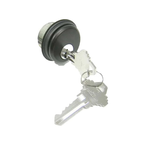 Ecs Hardware ZINC Mortise Cylinder- 1-5/32 Diameter, 1 Length, Anodized Bronze SC1 keyway with 2 brass keys - ECSH-ZINC-DU-SC1