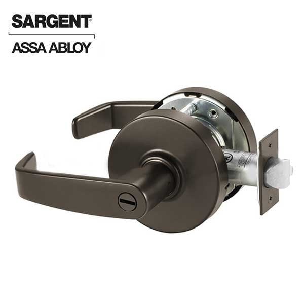 Sargent 10 Line Series Cylindrical Lock Mechanical Privacy/Bathroom L Trim L Rose Strike Lip Length 1-1/4 Da - SRG-28-10U65-LL-10BE