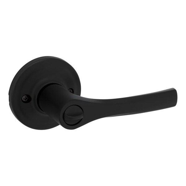 Kwikset Henley Lever Privacy Door Lock with 6AL Latch and RCS Strike Matte Black Finish - 300HYL-514