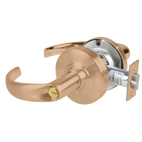 Schlage Grade 2 Privacy Cylindrical Lock with Field Selectable Vandlgard, Sparta Lever, Non-Keyed, Satin Bro - ALX40 SPA 612