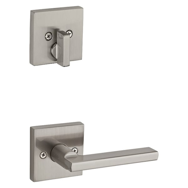 Kwikset San Clemente 818SCEXHFL 15 SMT Door Handle Set, 1 Security Grade, 2-3/8, 2-3/4 in Backset, Steel - 818SCEXHFL SQT 15