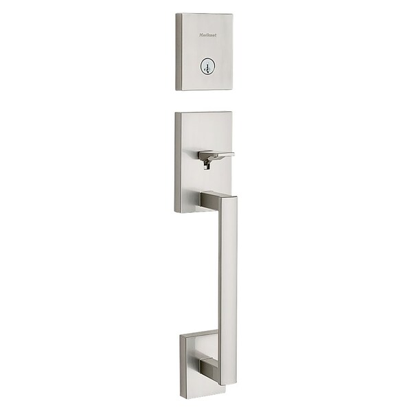 Kwikset San Clemente 818SCEXHFL 15 SMT Door Handle Set, 1 Security Grade, 2-3/8, 2-3/4 in Backset, Steel - 818SCEXHFL SQT 15