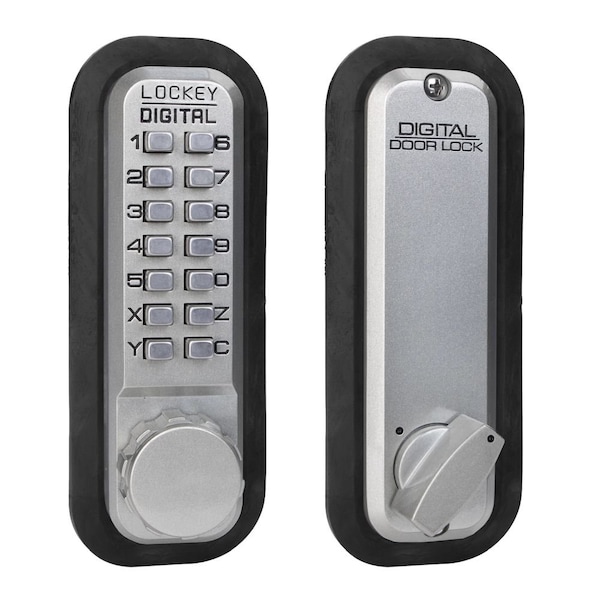 Lockey Usa Mechanical Keyless Deadbolt, Single Sided, 2210, Satin Nickel - 2210SN