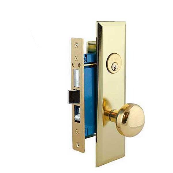 Kenaurd Kenaurd:Mortise Lockset Gold (w/ Knob) - SC1-LH - KML01-PB-SC1-LH