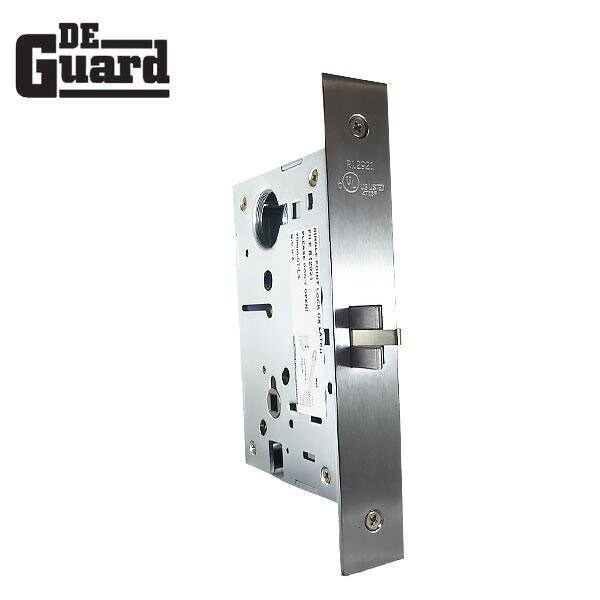 Deguard ANSI UL Fire Rated Mortise Lockset (2-3/4") Mechanism - US32D - Passage - DULML01-SS-PS
