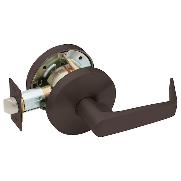 Falcon Grade 2 Communicating/Exit Cylindrical Lock, Non-Keyed, Dane Lever, Standard Rose, Dark Oxidized - W161D D 613