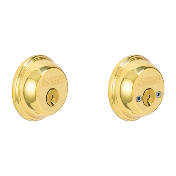 Schlage Schlage Bright Brass Zinc Double Cylinder Deadbolt - B62NV505