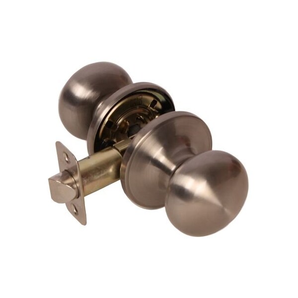 Pamex Baron Knob with Round Rose Passage Lockset Grade 3 Satin Nickel Finish - FTFP30