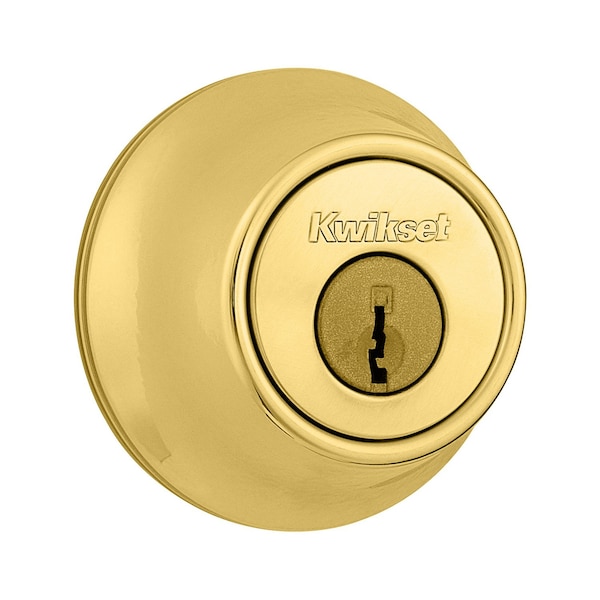 Kwikset Kwikset Polished Brass Metal Deadbolt - 96600-716