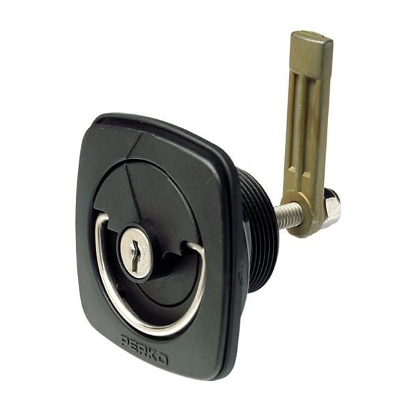 Perko 1081DP3BLK Flush-Mount Locking Latch 3/8" 7/8" /Carpeted Surface Fits 2-3/8" Hole-1-1/16" 2-9/16" - 1081DP3BLK